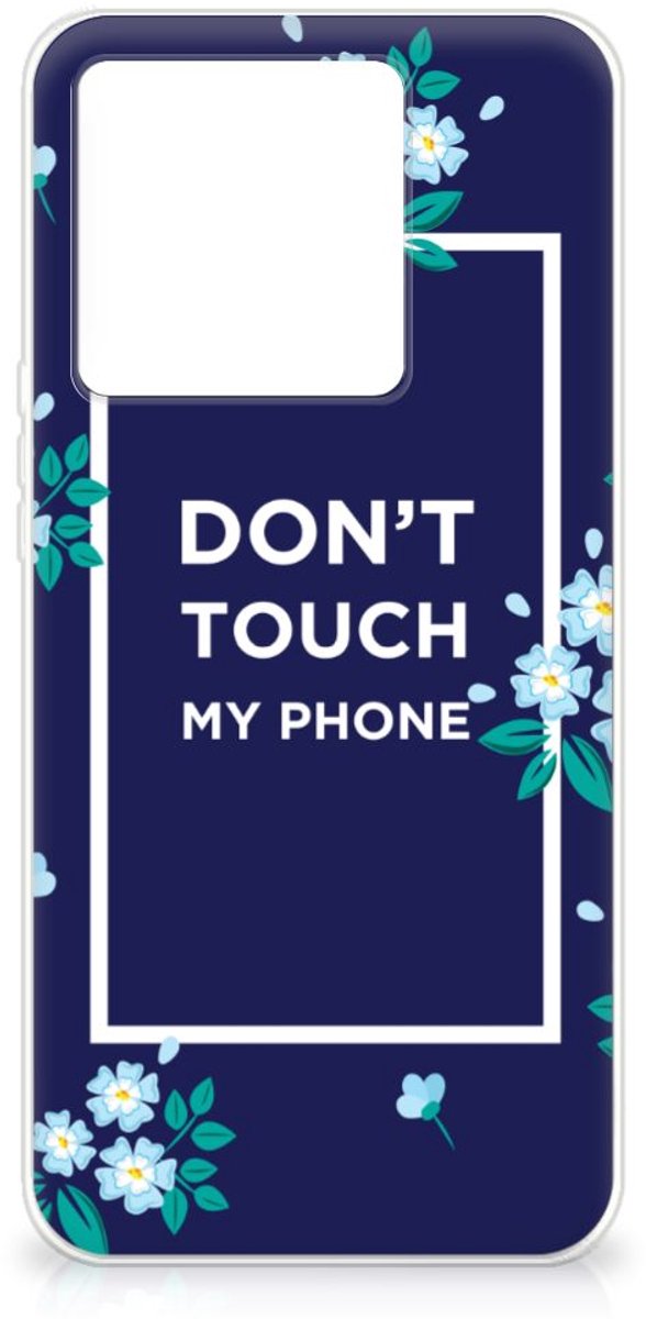 Xiaomi 13T Silicone-hoesje Flowers Blue DTMP