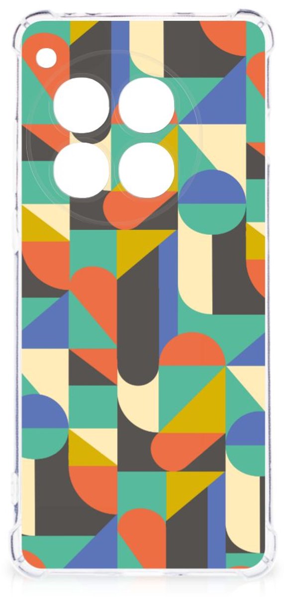 OnePlus 12 Doorzichtige Silicone Hoesje Funky Retro