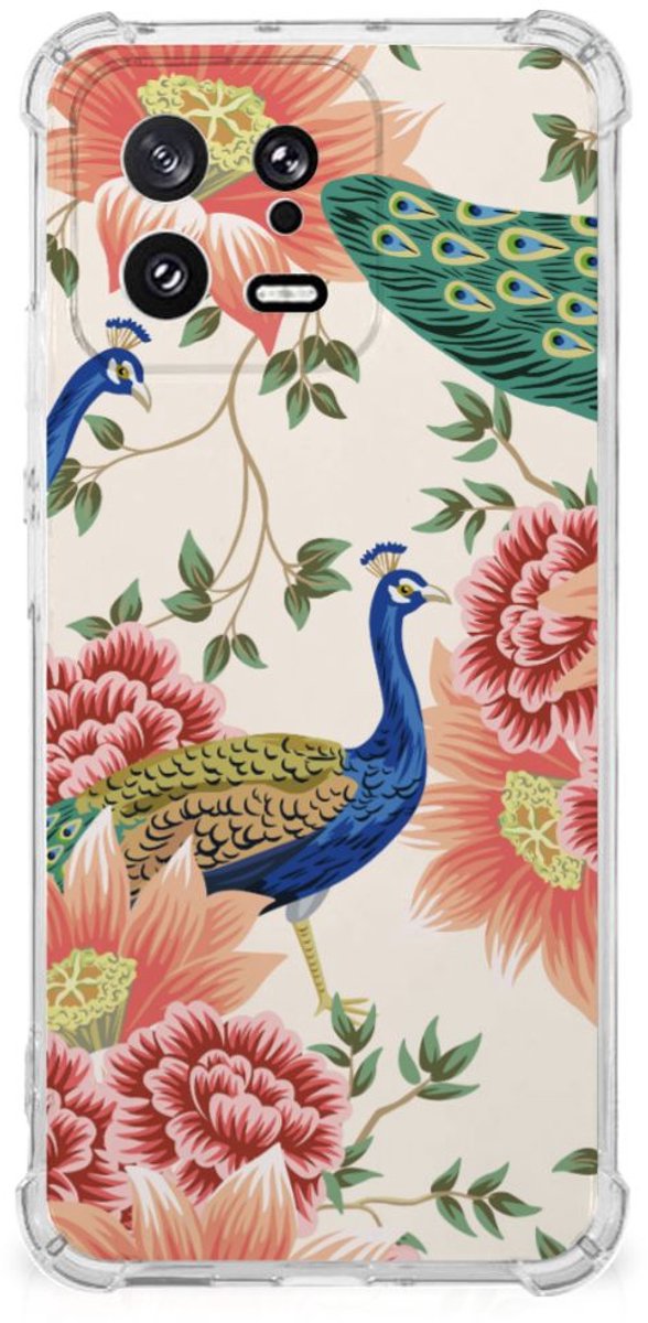 Case Anti-shock voor Xiaomi 13 Pink Peacock