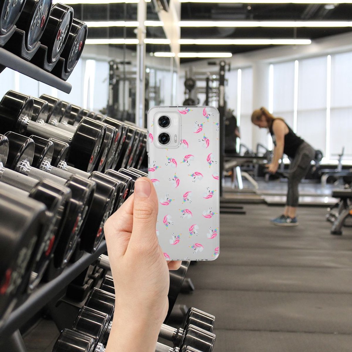TPU bumper voor Motorola Moto G73 Unicorns