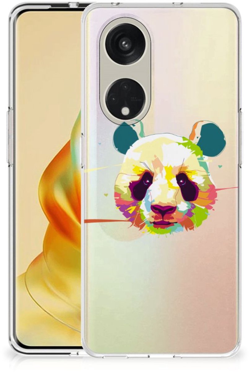 OPPO Reno8 T 5G Telefoonhoesje met Naam Panda Color