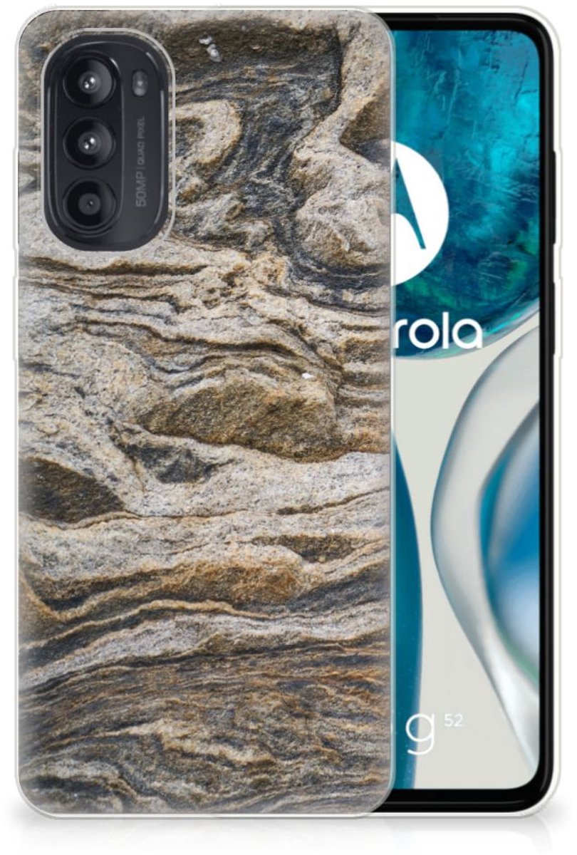Motorola Moto G52/G82 TPU Siliconen Hoesje Steen