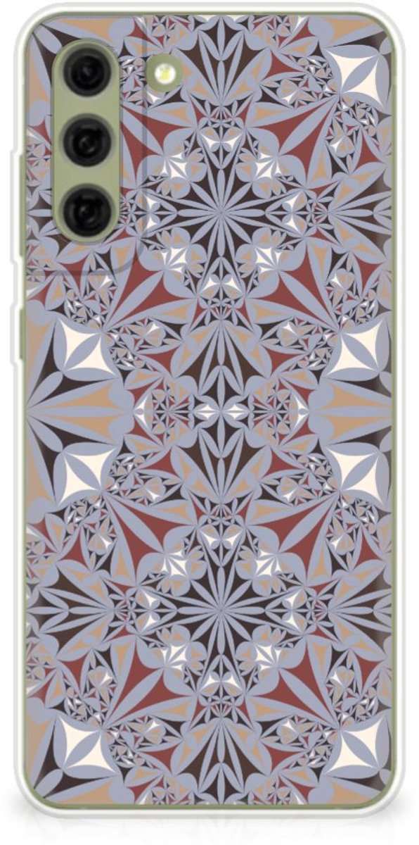 Samsung Galaxy S21FE TPU Siliconen Hoesje Flower Tiles