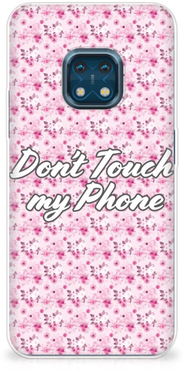 Nokia XR20 Silicone-hoesje Flowers Pink DTMP