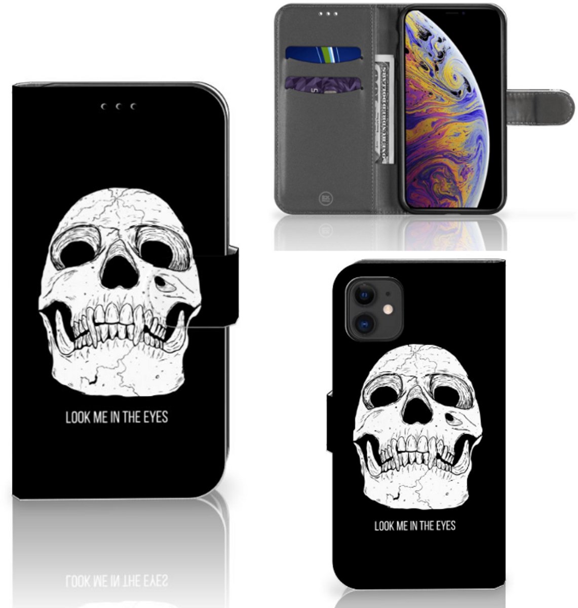 Telefoonhoesje met Naam Apple iPhone 11 Skull Eyes