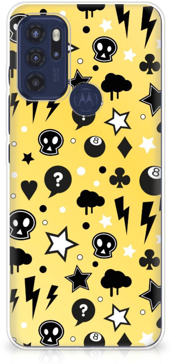 Silicone Back Case Motorola Moto G60s Punk Geel