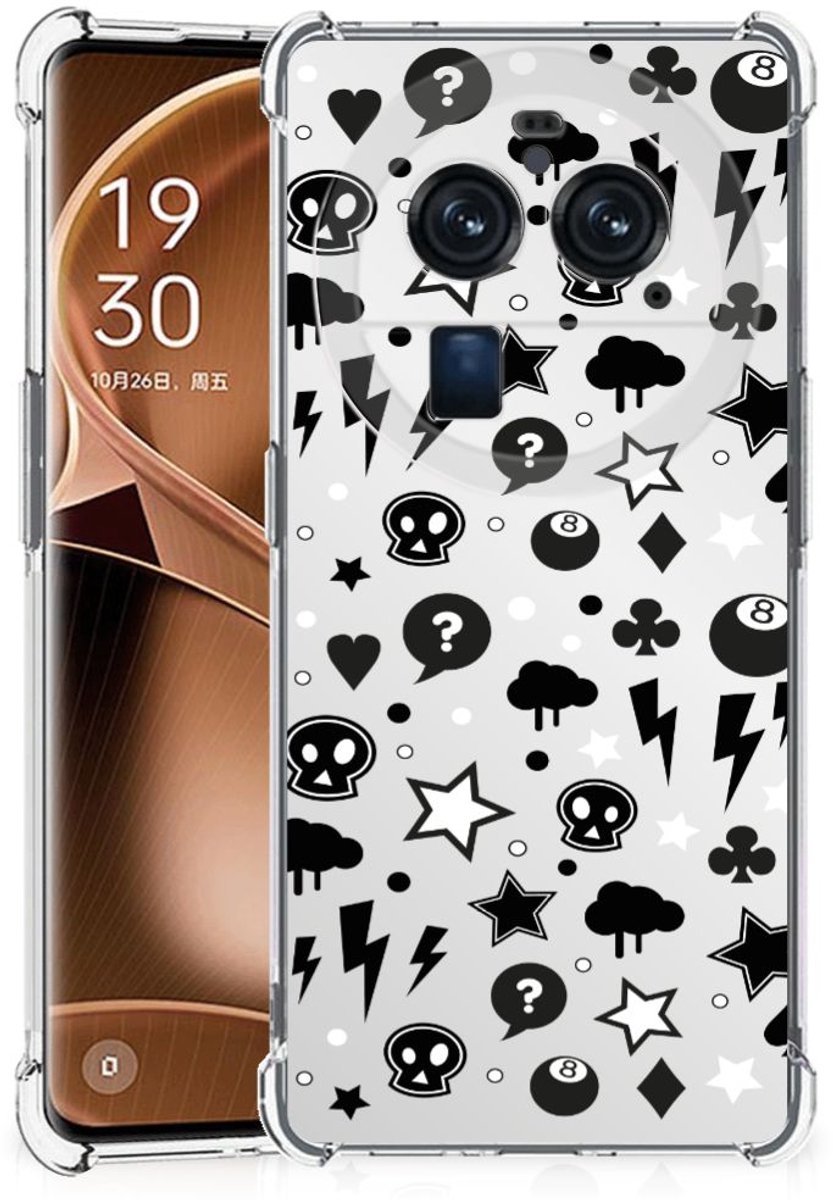 Back Cover voor Extreme Case OPPO Find X6 Pro Silver Punk