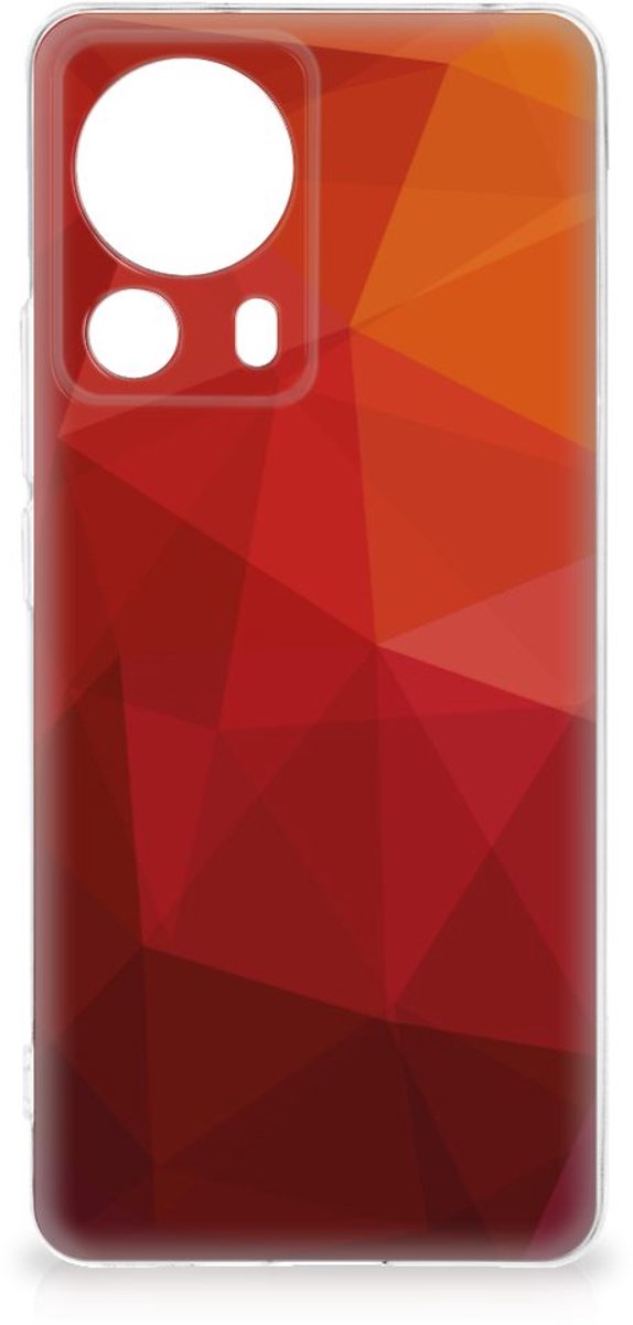 TPU Hoesje voor Xiaomi 13 Lite Polygon Red