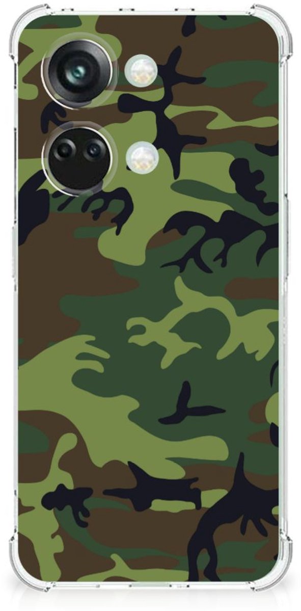 OnePlus Nord 3 Doorzichtige Silicone Hoesje Army Dark