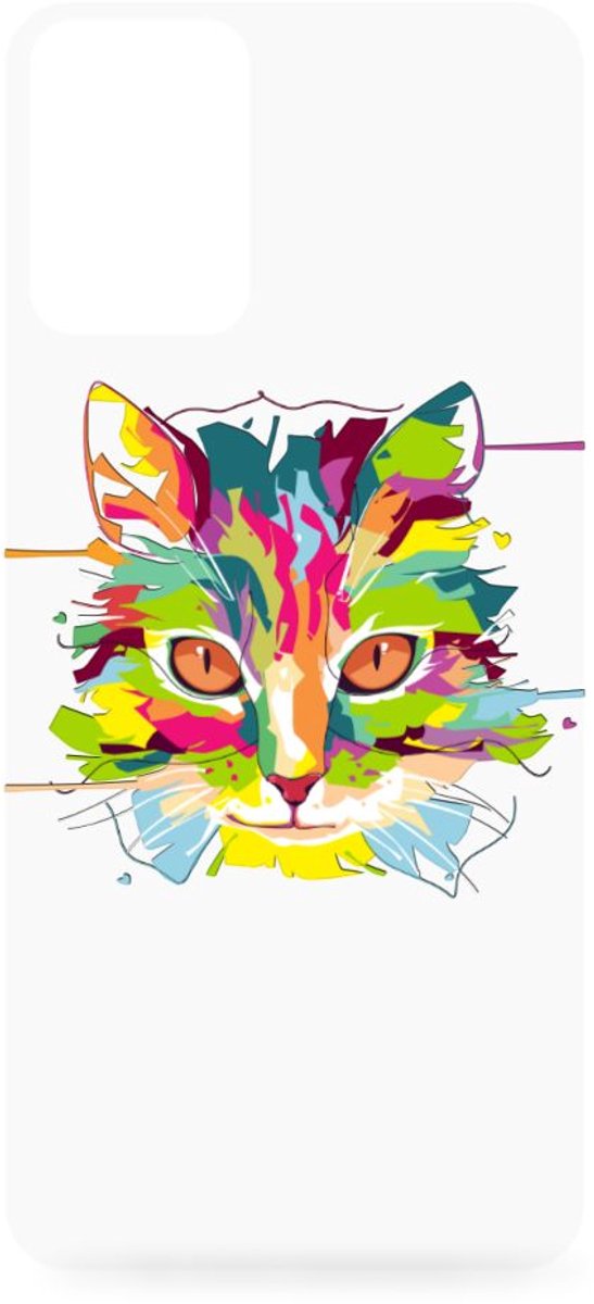 Motorola Moto G34 Stevig Bumper Hoesje Cat Color