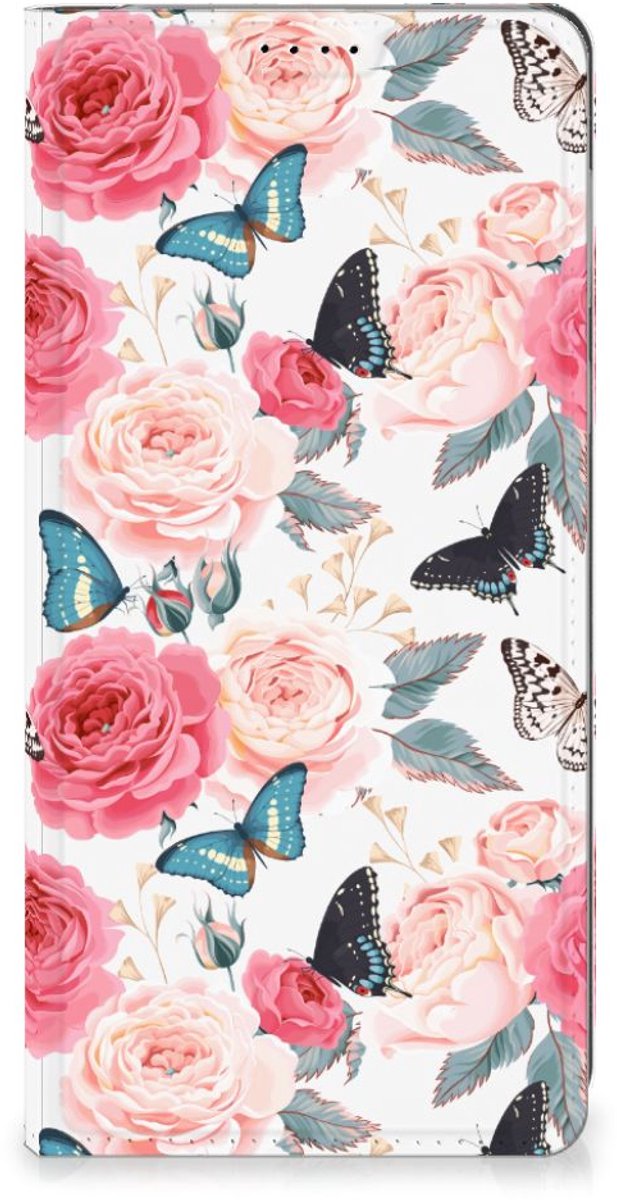 Motorola Edge 40 Neo Smart Cover Butterfly Roses