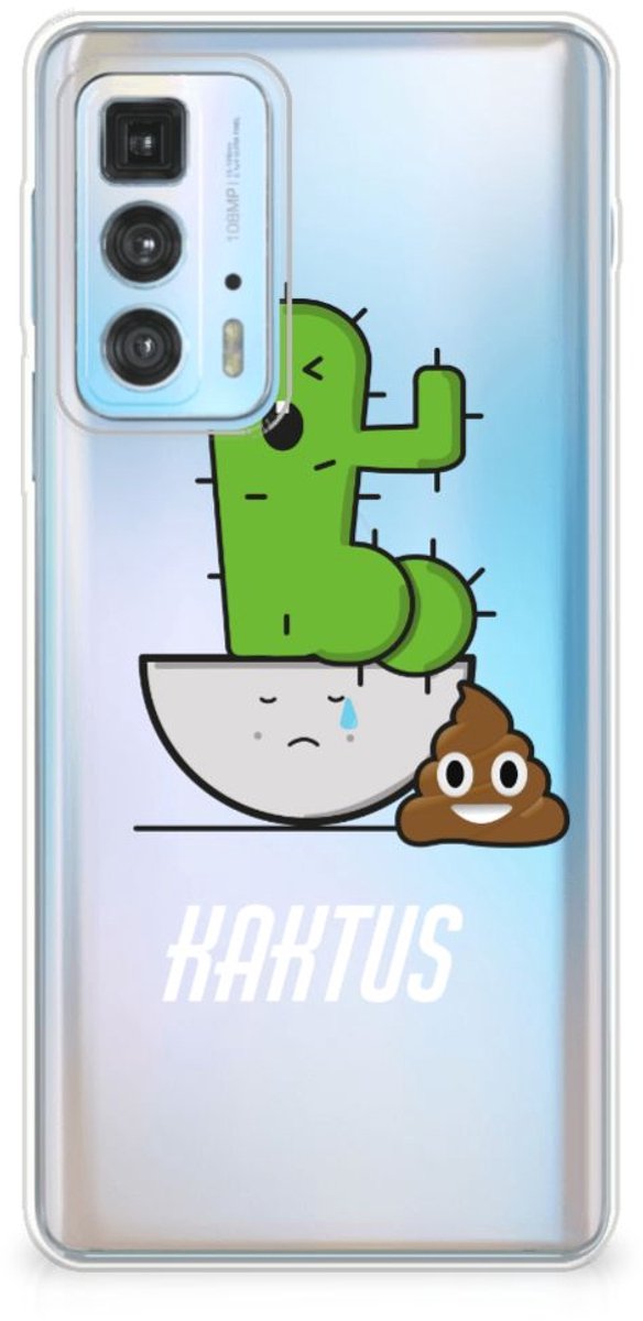 Motorola Edge 20 Pro Telefoonhoesje met Naam Cactus Poo