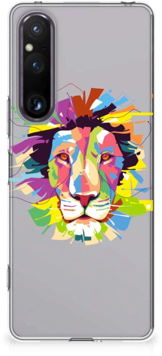 Sony Xperia 1 V Telefoonhoesje met Naam Lion Color