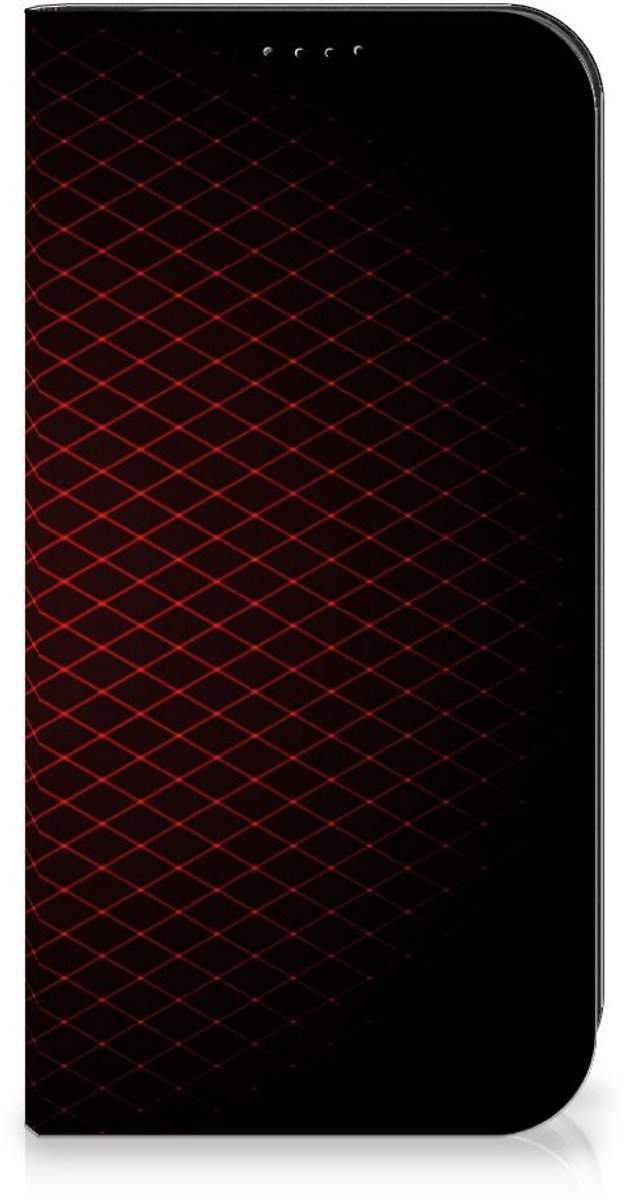 iPhone 15 Pro Max Hoesje met Magneet Geruit Rood