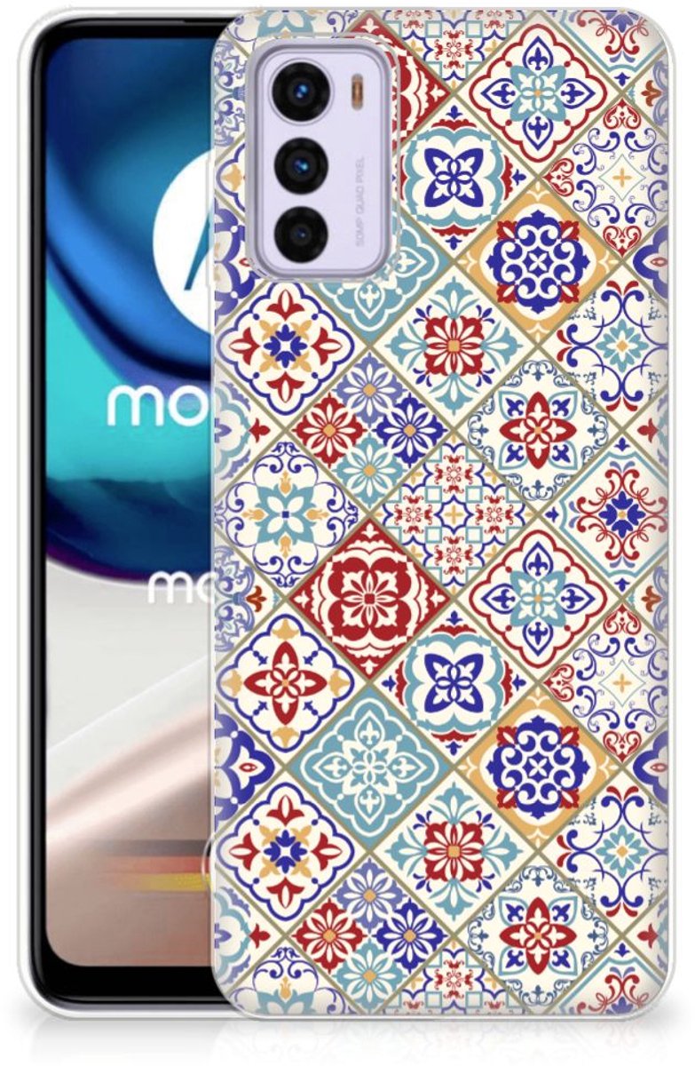 Motorola Moto G42 TPU Siliconen Hoesje Tiles Color