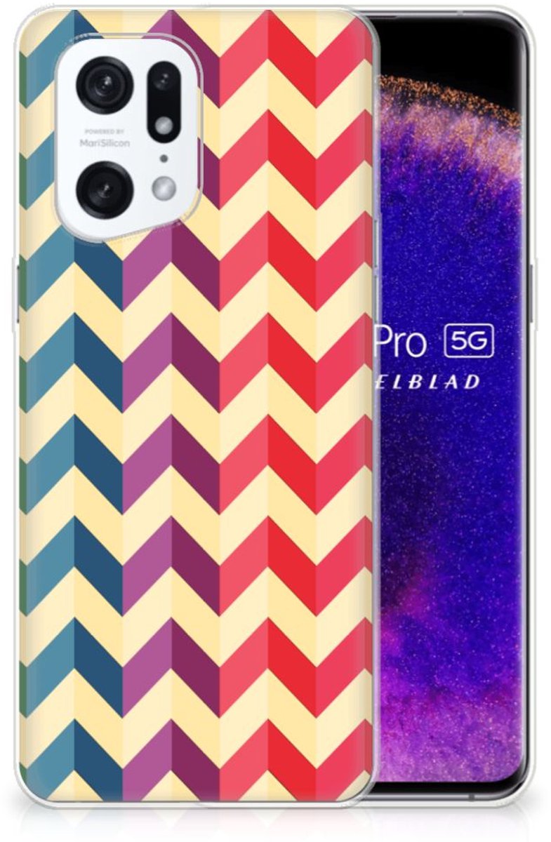 OPPO Find X5 Pro TPU bumper Zigzag Multi Color