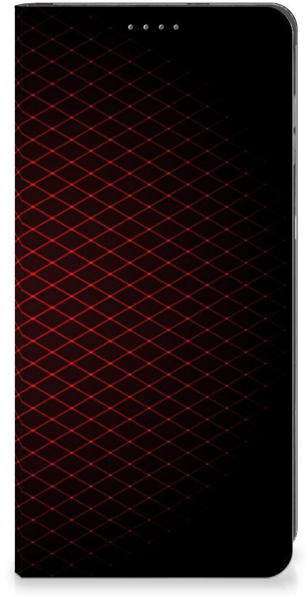 Motorola Moto G14 Hoesje met Magneet Geruit Rood