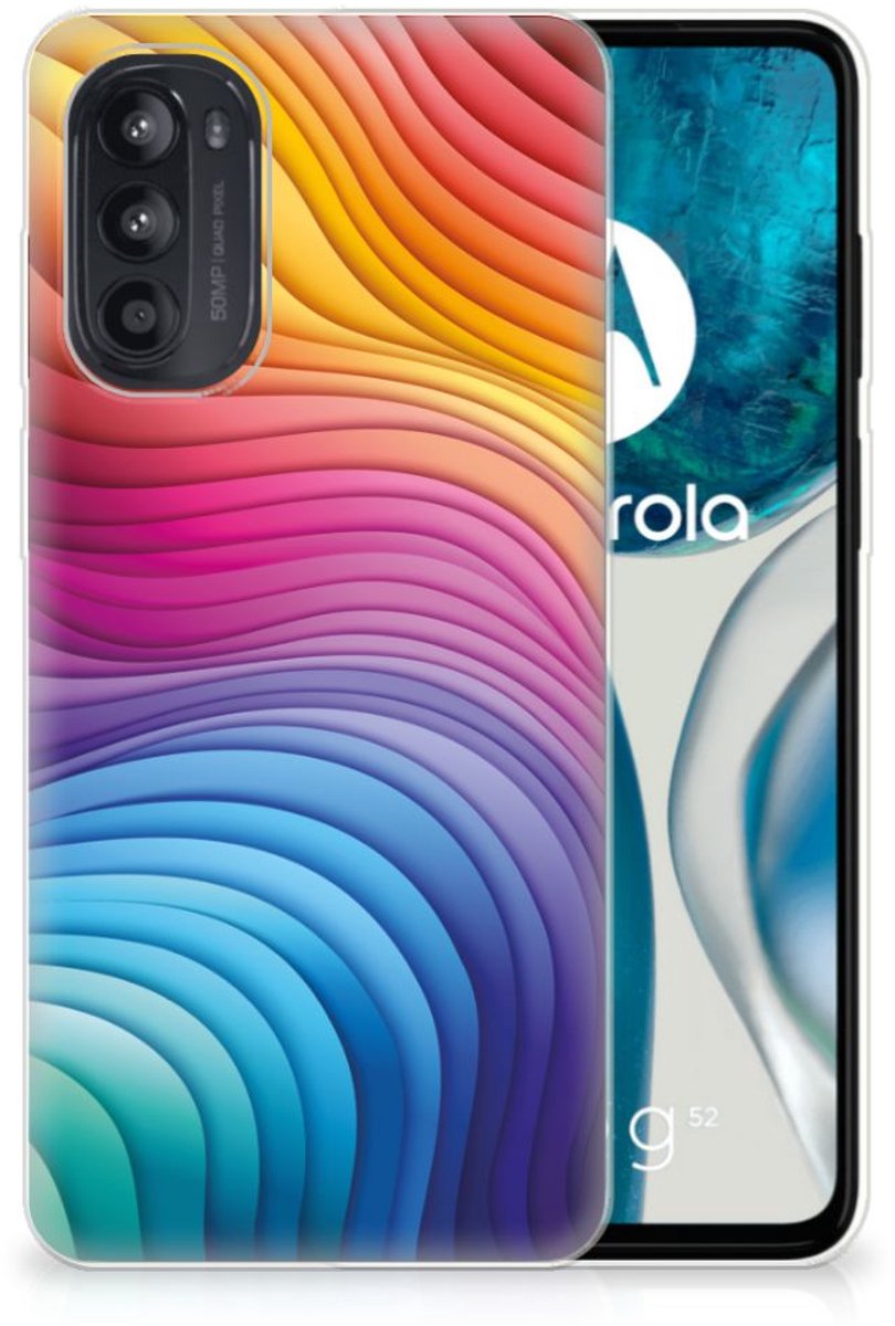 TPU Hoesje voor Motorola Moto G52/G82 Regenboog