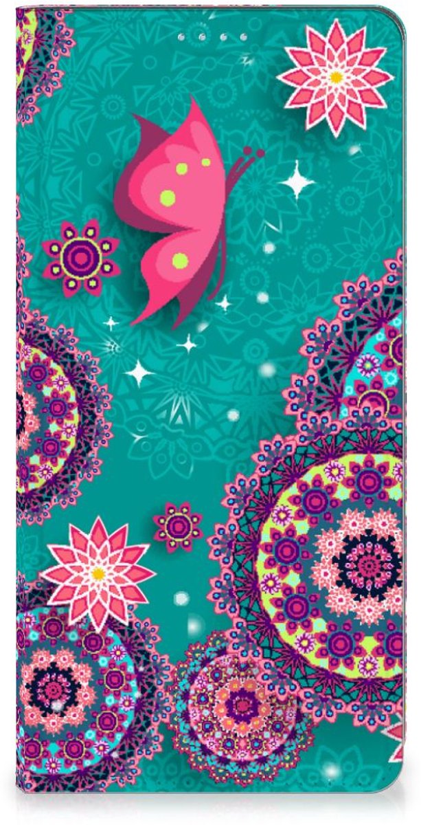 Motorola Moto G72 Bookcase Cirkels en Vlinders