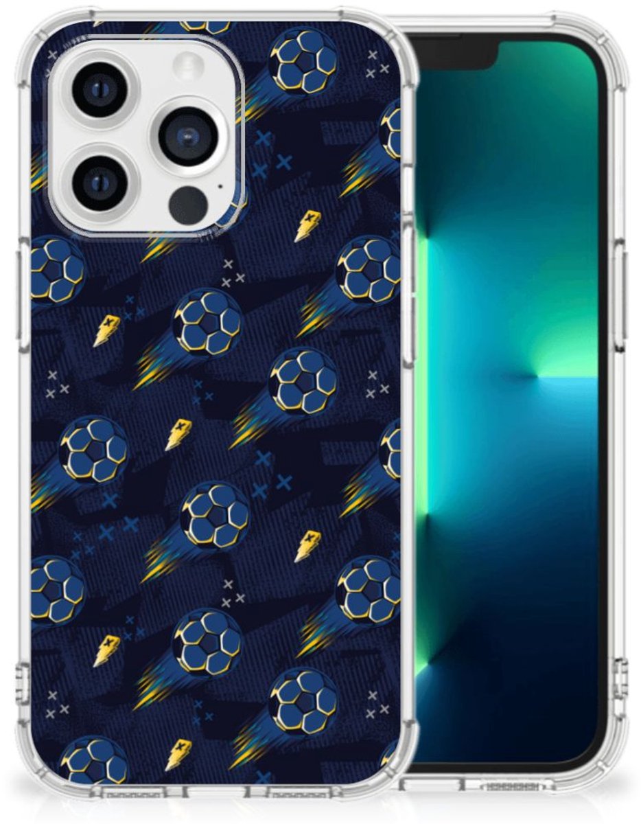 Doorzichtige Silicone Hoesje voor Apple iPhone 13 Pro Voetbal