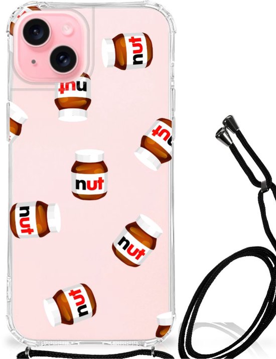 Extreme Case Convient pour iPhone 15 Plus Coque de téléphone portable avec bord transparent Nut Jar