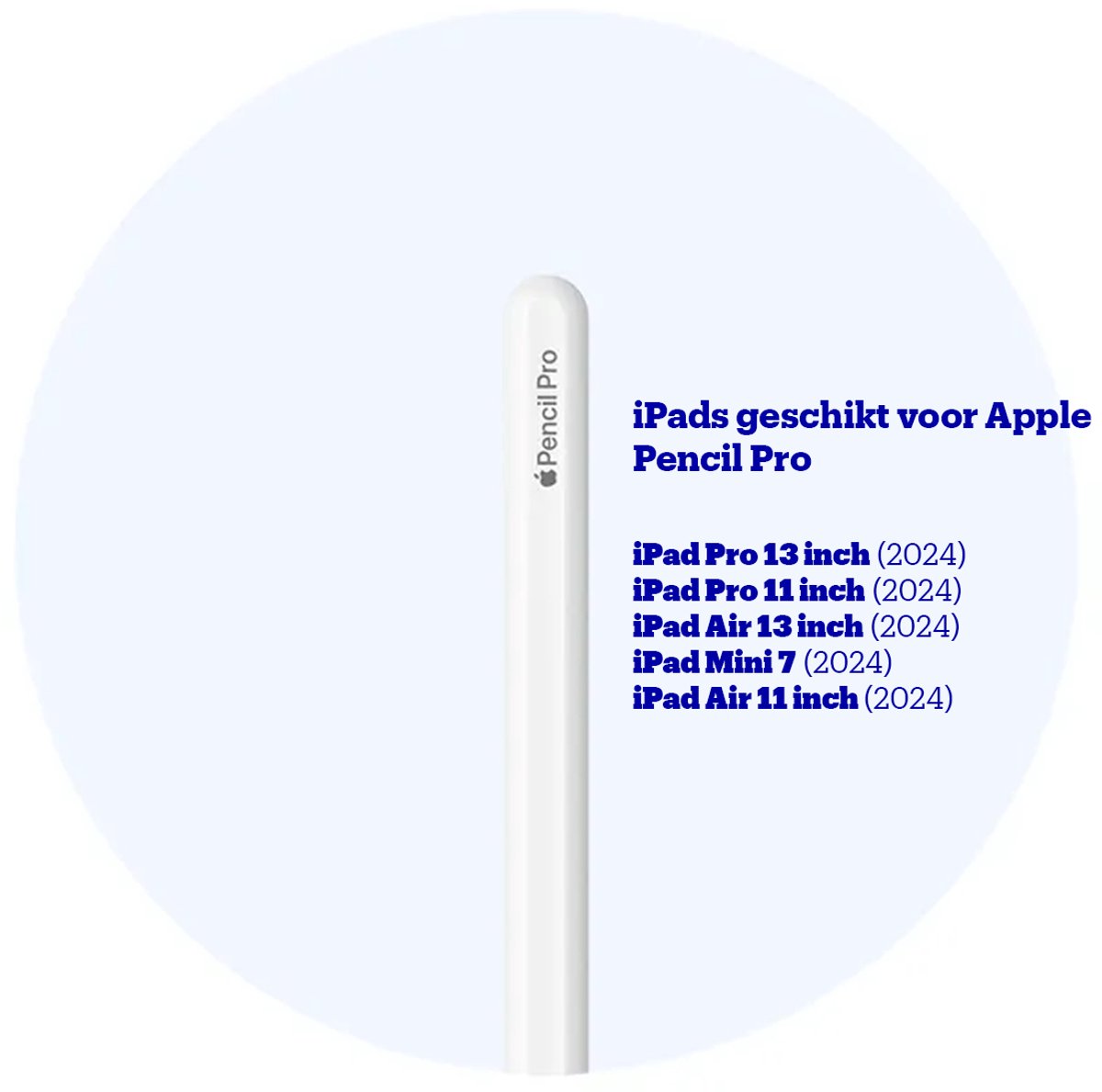 Apple Pencil Pro - voor iPad Pro 11 inch - 13 inch - Air 11 inch