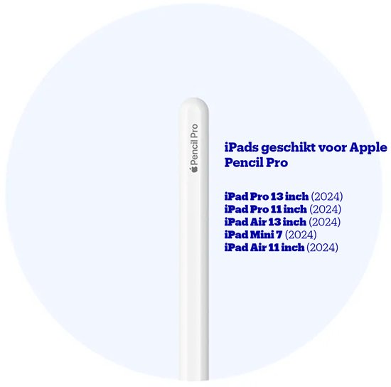 Apple Pencil Pro - voor iPad Pro 11 inch - 13 inch - Air 11 inch