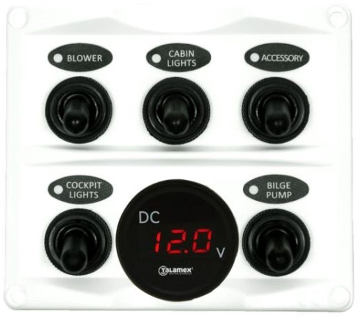 Talamex wit Schakelpaneel met Voltmeter