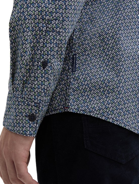 Tom Tailor - Lange mouw overhemd - Mannen - M - Dark Navy - Katoen - 1045935