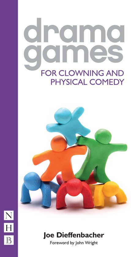 Drama Games: Pour le clown et la comédie physique. Marionnettes en plastique de couleurs vives empilées.