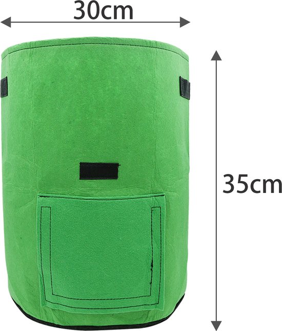 DIYer Plantenzak van vliesstof - 10 gallons, ca. 40 liter - 3-pack plantenzak aardappelzak plantenzakken - het gezonde alternatief