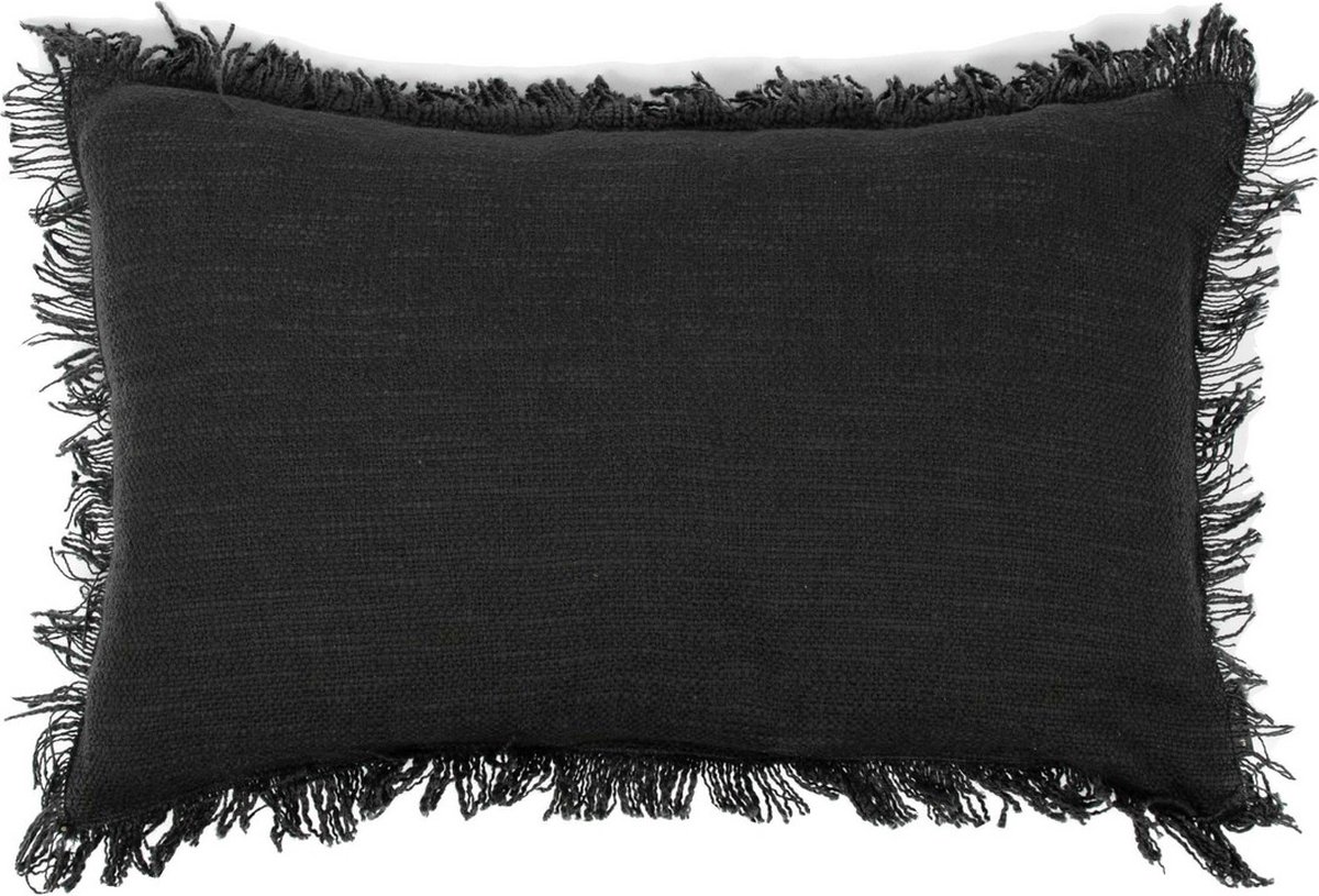 Linen & More Lioni kussen donker grijs 30x50cm