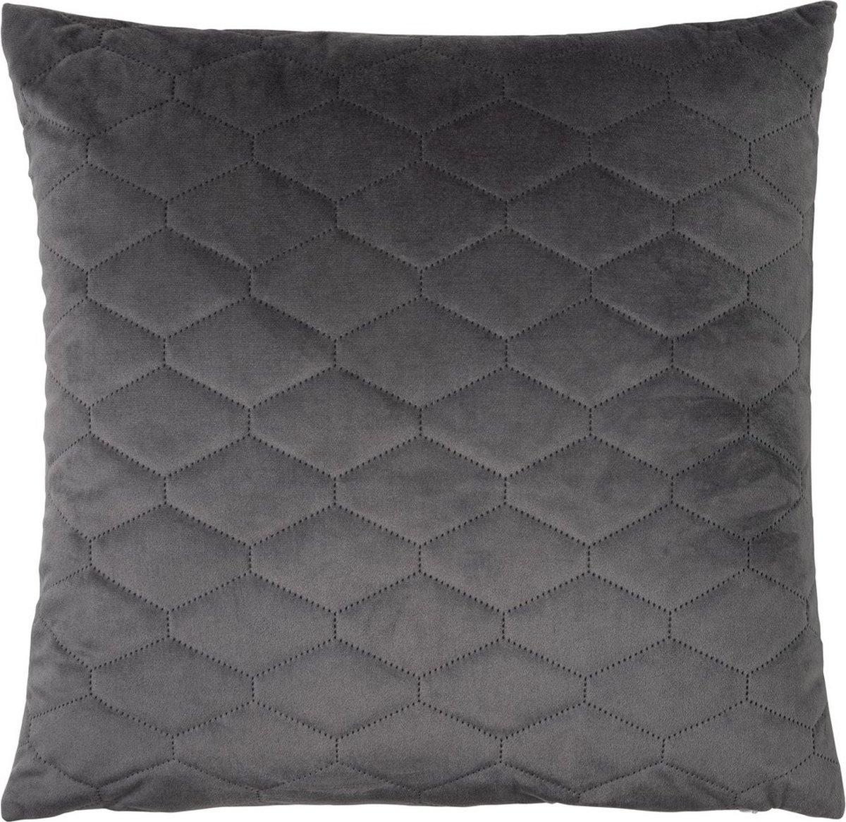 Linen & More Rico dark grey Cushion 45 cm x 45 cm zie beschrijving