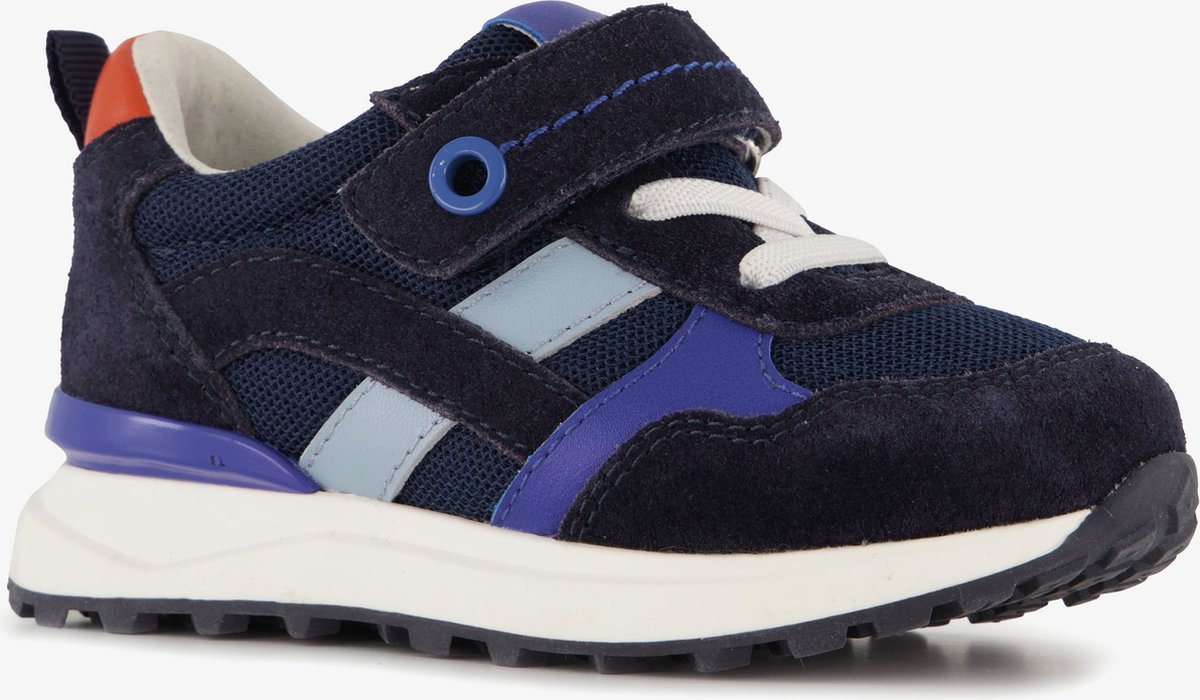 TwoDay leren jongens sneakers blauw oranje - Maat 21