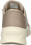 Brugschoenen voor dames, achterkant, beige mesh met crèmekleurige zool en label.