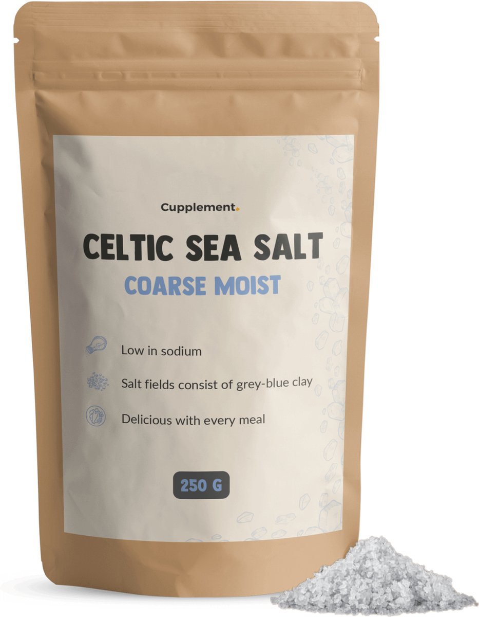 Goedkoopste Cupplement Keltisch Zeezout 250 Gram – Grof Celtic Sea Salt voor de Zoutmolen – Rijk aan Mineralen – Geen Fijn Zout, Himalaya, Fleur de Sel of Herbamare – Natuurlijk Onbewerkt Seasalt