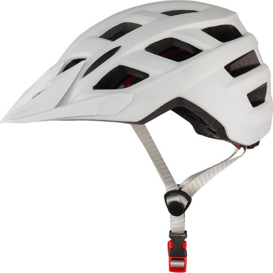 Fietshelm - Wit - Maat 56-61 cm - M/L - Afneembaar vizier - Fietshelm Volwassenen - Fietshelm Dames - Fietshelm Heren - Mountainbike Helm - Fietshelmen - Fietshelmen - fietshelm dames elektrische fiets - Fietshelm Dames Volwassenen