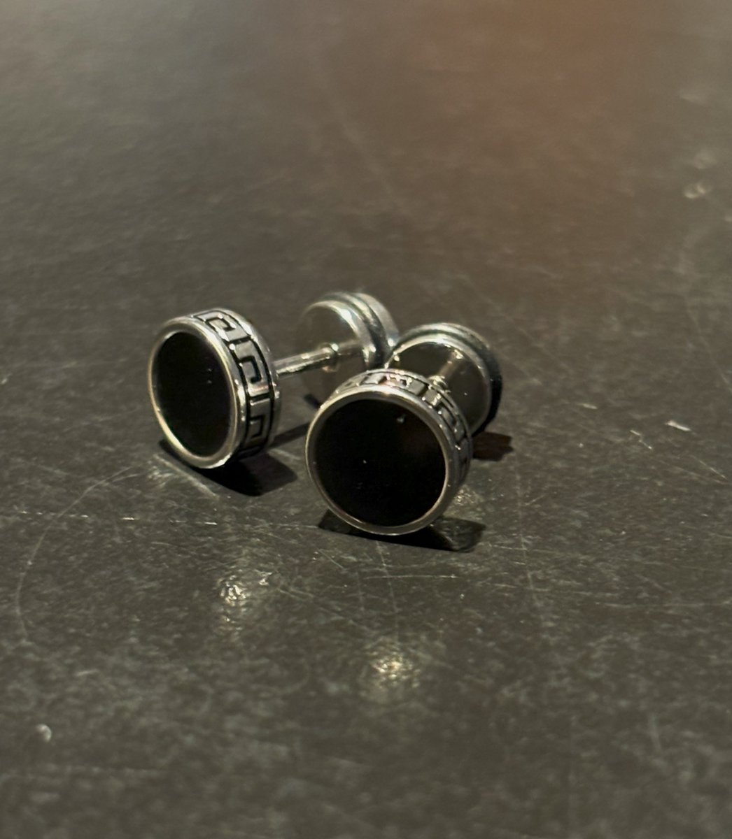 No-Fade Zilver-Stijl Vergulde Onyx Zwarte Gelaagde Oorbellen Sieraden Voor Dames En Heren