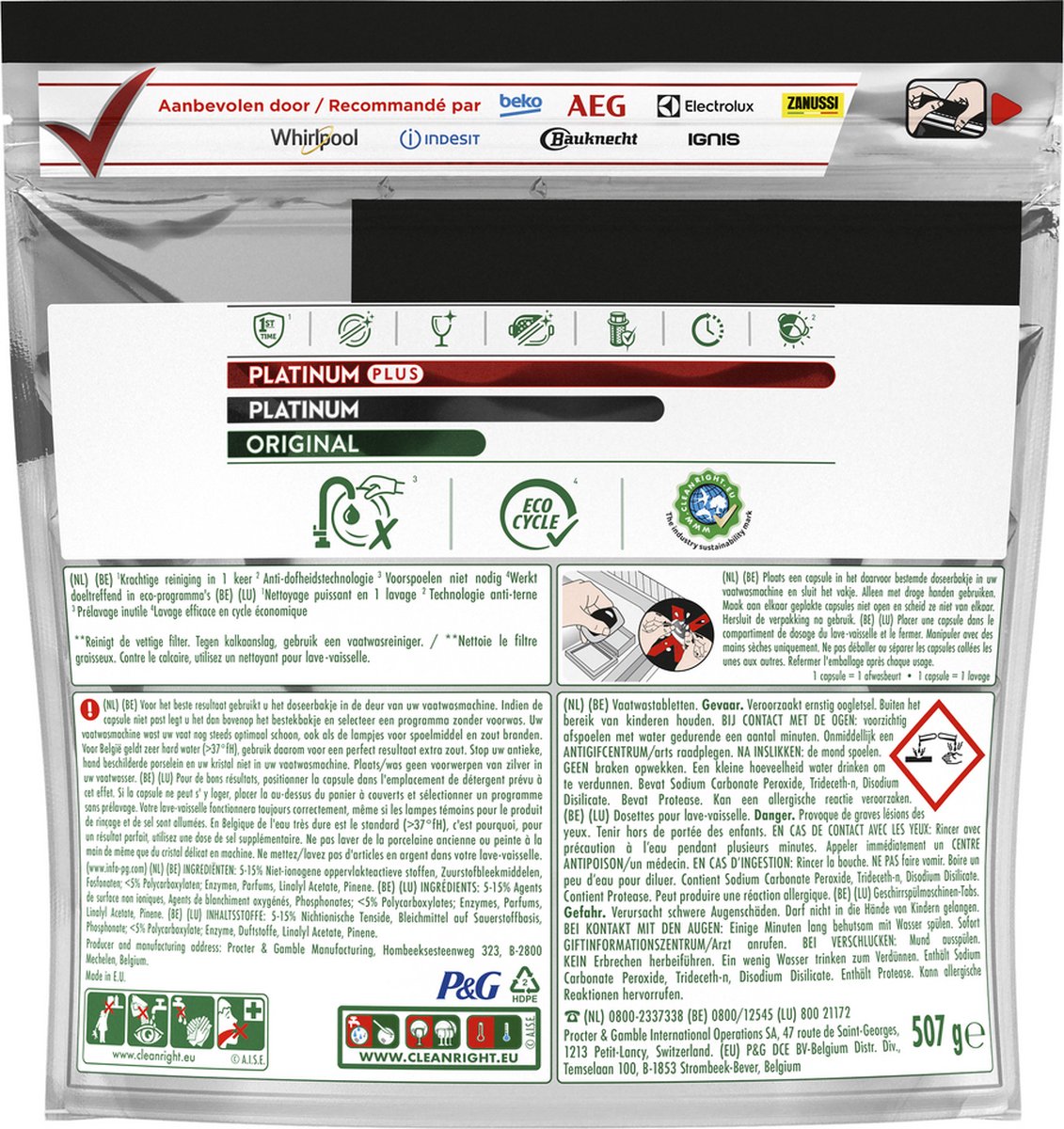 Dreft Platinum All In One Vaatwastabletten - Citroen - 170 Capsules - Jaarvolume — afbeelding 2