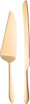 House of Husk Taartmes en Taartschep Set - Goud - Taartsnijder - Cakemes - Cakesnijder - 2 Stuks