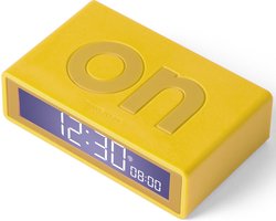 Lexon Flip Classic - digitale omkeerbare wekker ON OFF - geel