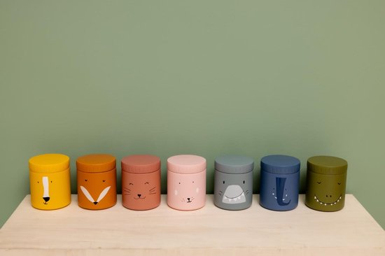 Trixie Geïsoleerde voedselpot - Mrs. Elephant | 350ml | Lekvrij & Draagbaar | Houdt voedsel warm of koud | Roestvrij staal | Lunch Container voor kinderen