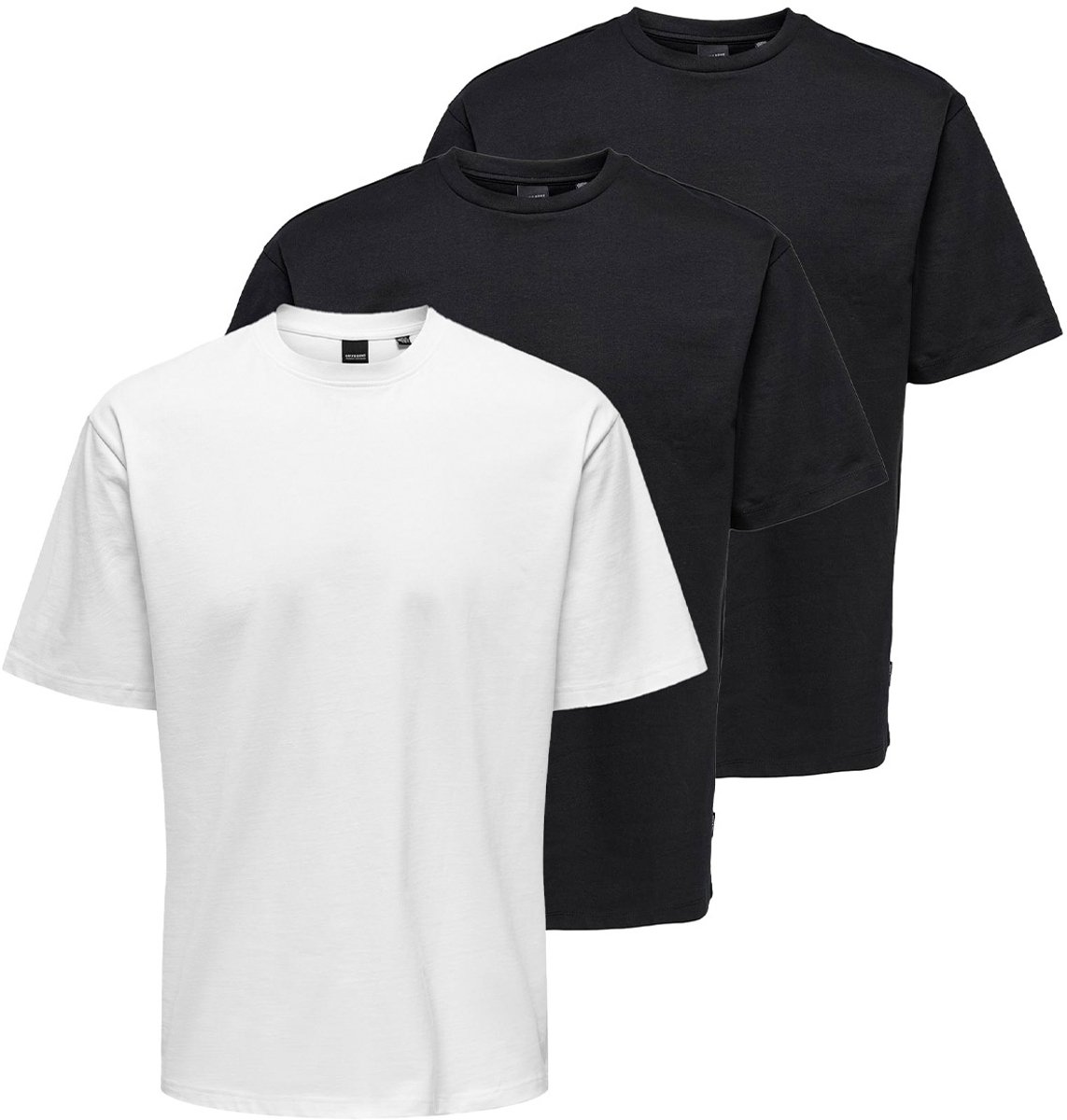 Only & Sons Heren t-shirt 3 pack Onsfred