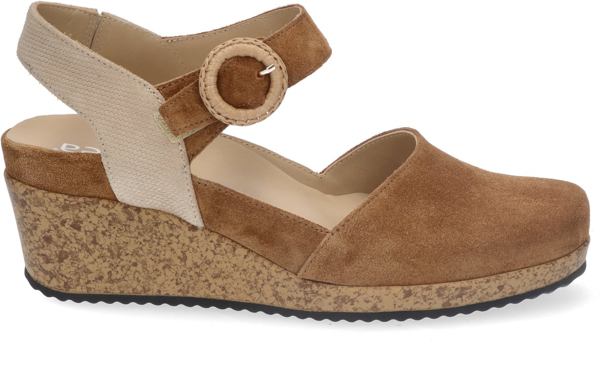Durea - 5919 H - Sandalen met hak - Kleur: Cognac - Maat: 40.5