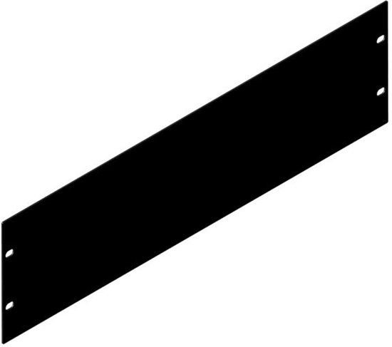 Penn Elcom R1275/3Uk frontplaat, aluminium, plat, 3 HE, zwart