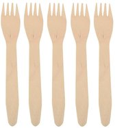 Couverts en bois fourchettes jetables 50x pièces