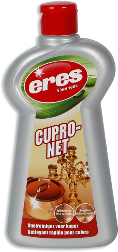 Eres – Cupro-net – Polish pour cuivre – Polish pour Koper – Autonettoyant – Brillance du cuivre – Sans odeur gênante – 225 ml