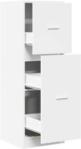 vidaXL - Armoire à pharmacie - 40x41x118 - cm - décoré - bois - blanc