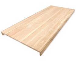 Eiken overzet traptreden paneel 130 x 65 cm cm van 1,8 cm dik massief eiken hout - Voor 2 traptreden