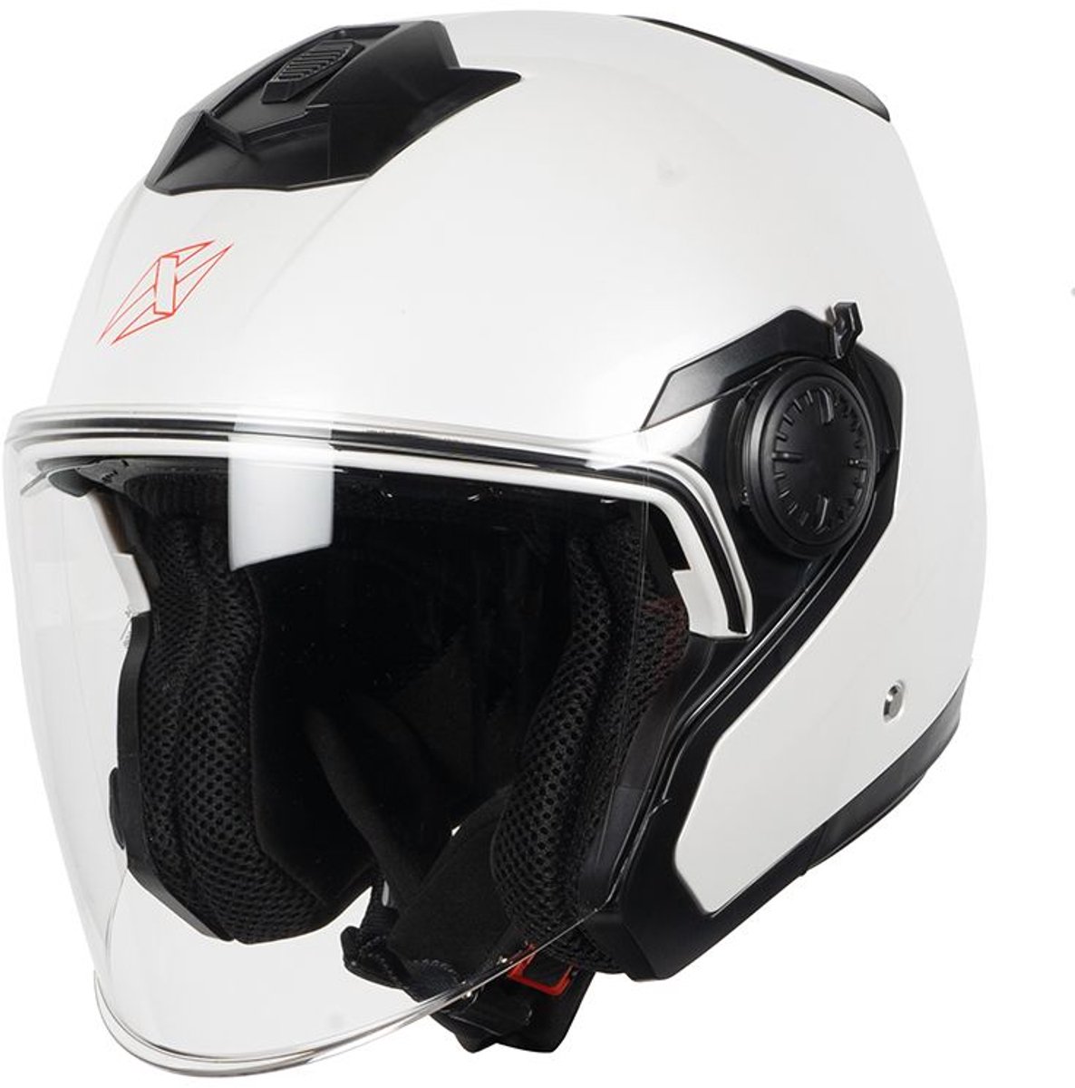 Motor Jet Helm URBO 22.06 Witte parel XS van MOTOBLOUZ